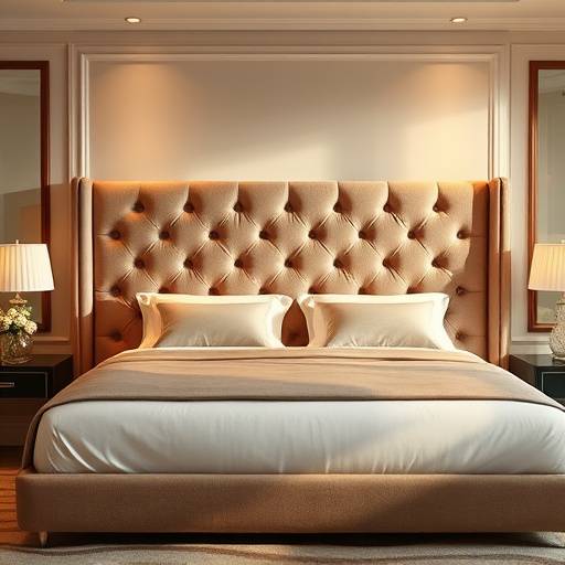 The Barton Creek Bed: A king-size bed with a tufted headboard and a luxurious feel