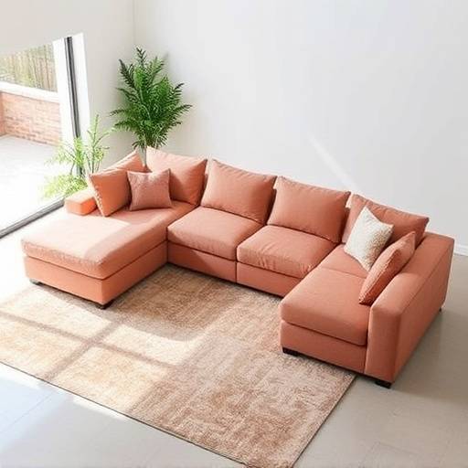 The Bats Bridge Sectional: A large, modular sectional sofa providing ample seating space, customizable to fit various room layouts
